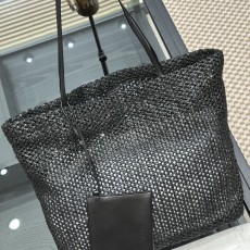 더로우 라피아바른토트백